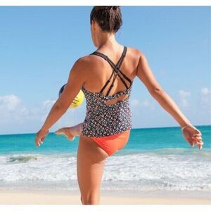 NEW‎ Title Nine Tankini Underwire Top 32C Metis Adjustable Full Coverage Support